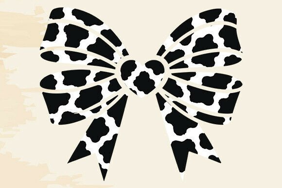 Cow Print Bow SVG Western Cut File Review