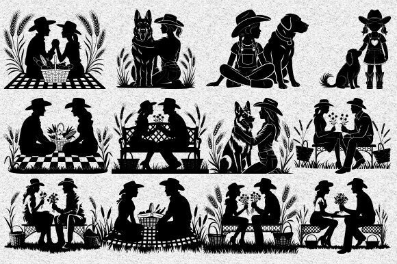Cowboy and Cowgirl Romantic Couple SVG Review for Real Projects
