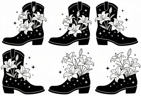 Cowboy Boot Lily Flower Stars SVG Review for Real Projects