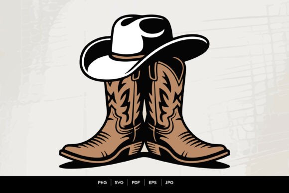 Cowboy Boots and Hat Vector Art Review for Real Embroidery Projects