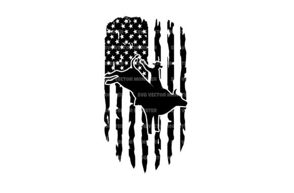 Cowboy Bull Rodeo American Flag SVG Review for Real Projects