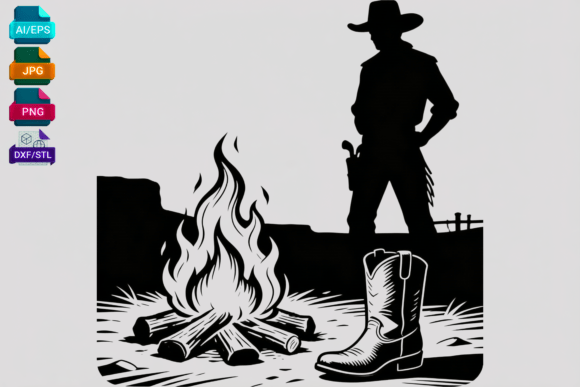 Cowboy Campfire Boot Silhouette SVG Review for Real Projects