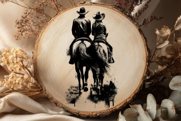Cowboy Couple Horse Riding SVG Review