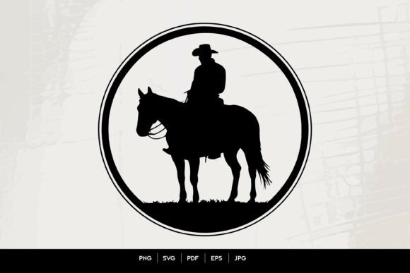 Cowboy Riding Horse Silhouette Vector Review for Real Embroidery Projects