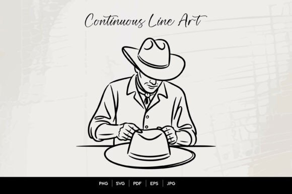 Cowboy Shaping Hat Line Art: A Designer’s Practical Take