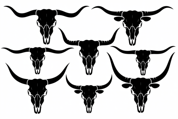 Longhorn Skull SVG Clipart Western Boho
