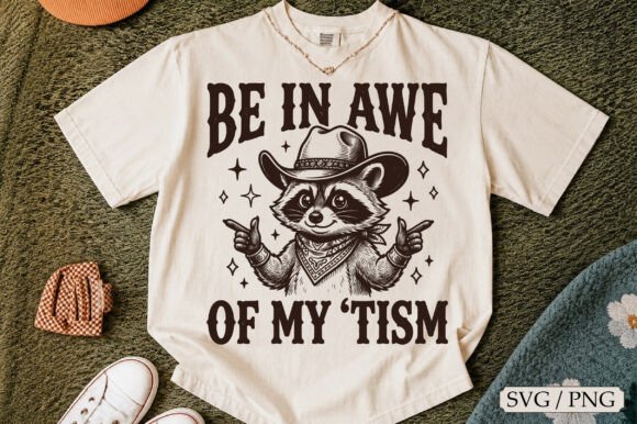 Raccoons Cowboy Be in Awe of My Tism SVG Review