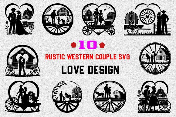 Rustic Western Couple Svg, Love Svg Review