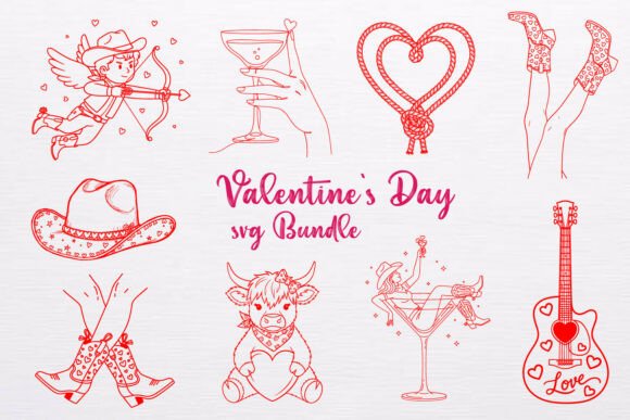 Valentine SVG Cowboy Boots Cow and Heart Review