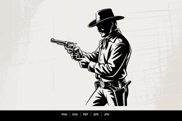 Western Cowboy with Revolver Vector Review for Real Embroidery Projects